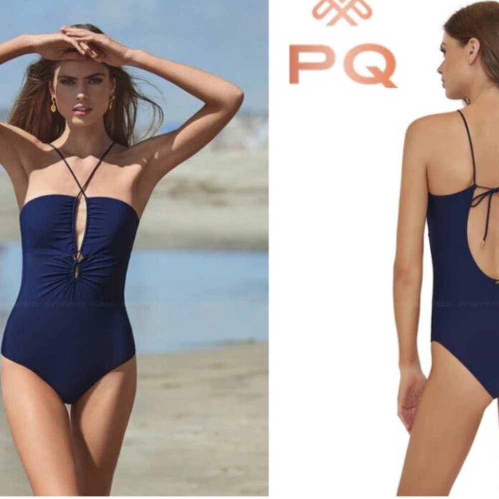 PQ Navy One-Piece Swimsuit Medium